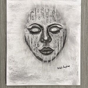 Monochrome Face Art by